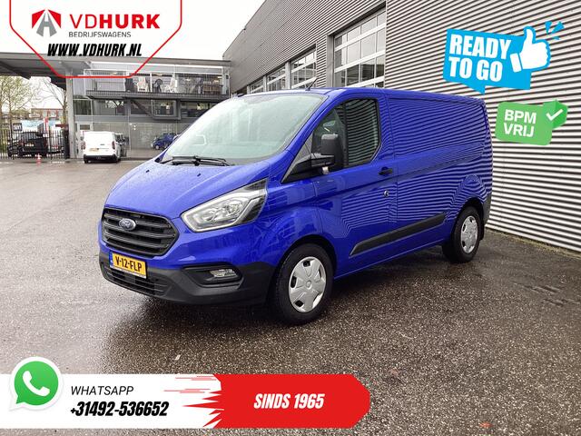 Ford TRANSIT CUSTOM 2.0 TDCI 130 pk Aut. BPM VRIJ! Ready2Go! BOTT Inrichting L+R/ Riem V.V/ Omvormer/ Gev.Stoel/ Stoelverw./ Cruise/ PDC/ Trekhaak/ Airco