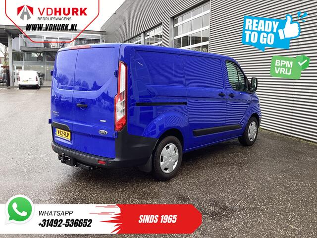 Ford TRANSIT CUSTOM 2.0 TDCI 130 pk Aut. BPM VRIJ! Ready2Go! BOTT Inrichting L+R/ Riem V.V/ Omvormer/ Gev.Stoel/ Stoelverw./ Cruise/ PDC/ Trekhaak/ Airco
