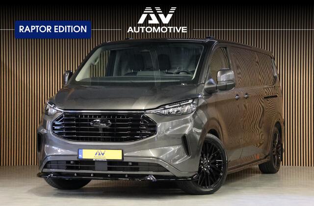 Ford TRANSIT CUSTOM 300 2.0 TDCI 170 PK L2H1 Limited | L+R Schuifdeur | ACC | Blind Spot | Camera | Lane Assist | Stoelverwarming | CarPlay | Navigatie | Raptor Edition | Trekhaak | 3-Zitter | MODELJAAR 2025 | Verlengde fabrieksgarantie tot 12-2029