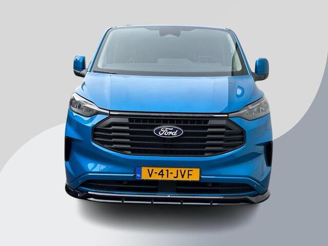Ford TRANSIT CUSTOM 300 2.0 TDCI L2H1 Limited DC 136pk | Dubbele Cabine | Digital Aqua Blue | Trekhaak | Dubbele Schuifdeur | Bijrijdersbank | Sidesteps | Bumperpakket | Zwarte velgen | Stoelverwarming | Camera