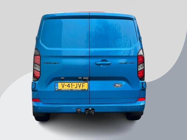 Ford TRANSIT CUSTOM 300 2.0 TDCI L2H1 Limited DC 136pk | Dubbele Cabine | Digital Aqua Blue | Trekhaak | Dubbele Schuifdeur | Bijrijdersbank | Sidesteps | Bumperpakket | Zwarte velgen | Stoelverwarming | Camera