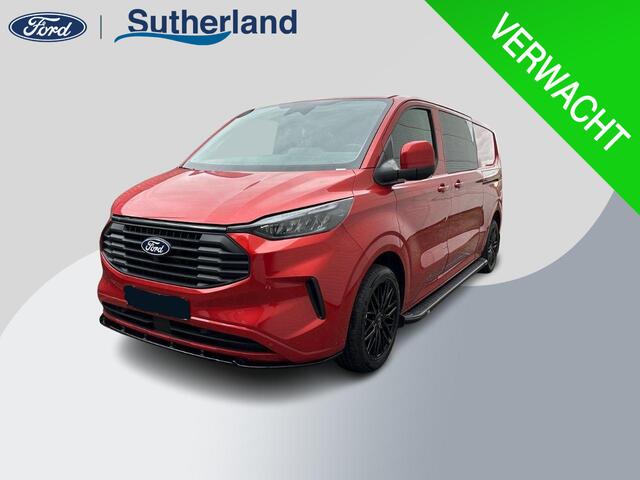Ford TRANSIT CUSTOM 300 2.0 TDCI L2H1 Limited DC 136pk | Artisan Red | Dubbele Cabine | Trekhaak | Dubbele Schuifdeur | Bijrijdersbank | Sidesteps | Bumperpakket | Zwarte velgen | Stoelverwarming | Camera