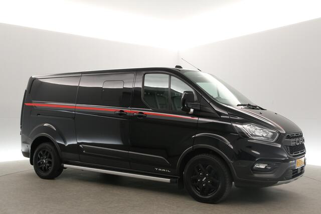 Ford TRANSIT CUSTOM 340 2.0 TDCI L2H1 TRAIL | MARGE! | Airco Camera Cruise LED Carplay Leder Navi 3 Persoons Trekhaak