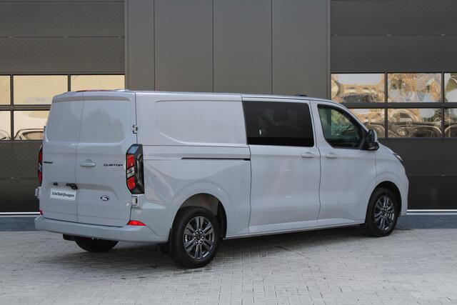 Ford TRANSIT CUSTOM 320 2.0 TDCI L2H1 Limited DC 170pk - 1+1 Stoel - ACC - Navi - 360 Camera - Omvormer - 2x Schuif - Rijklaar