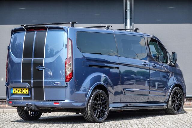 Ford TRANSIT CUSTOM L2H1 2.0Tdci 185Pk Aut. | Sport | Dubbel Cabine | 2xSchuifdeur | Raptor Grille | Bull Bar | Treeplanken | 20''