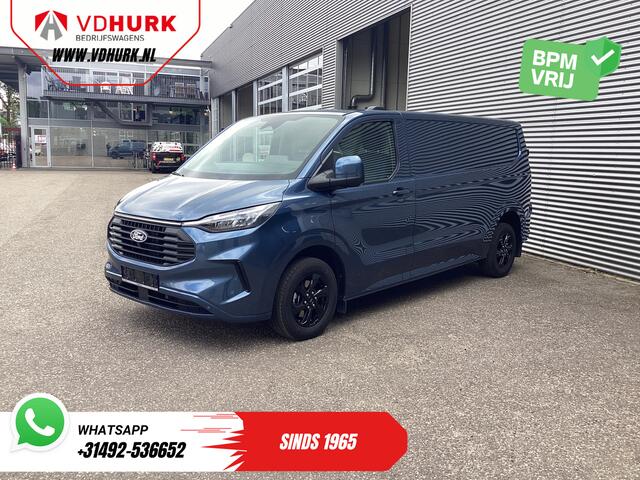 Ford TRANSIT CUSTOM 300 2.0 TDCI 150 pk L2 Limited BPM VRIJ! Garantie tot 3-28'/ LED/ Adapt.Cruise/ Navi/ Stuurverw./ Stoelverw./ Carplay/ Camera/ PDC/ LMV/ Climate/ Trekhaak