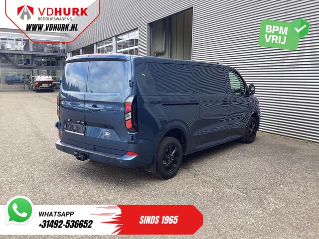 Ford TRANSIT CUSTOM 300 2.0 TDCI 150 pk L2 Limited BPM VRIJ! Garantie tot 3-28'/ LED/ Adapt.Cruise/ Navi/ Stuurverw./ Stoelverw./ Carplay/ Camera/ PDC/ LMV/ Climate/ Trekhaak