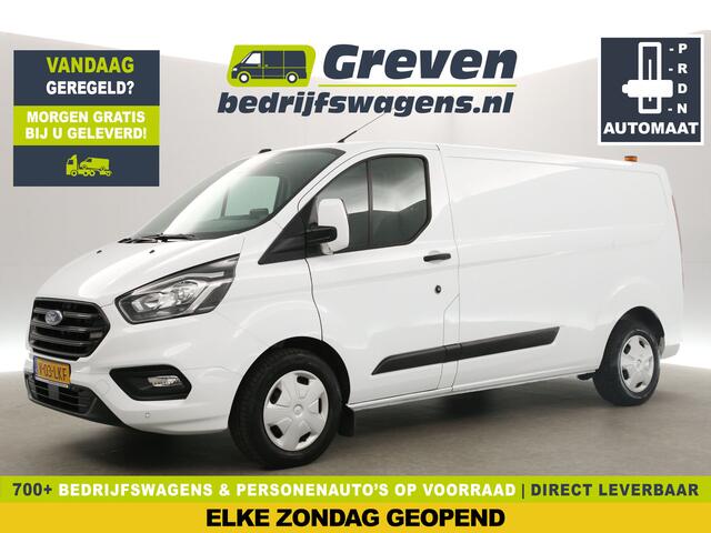 Ford TRANSIT CUSTOM 2.0 Ecoblue L2H1 Automaat Airco LED Camera Cruise Carplay Trekhaak PDC 3 Persoons Traanplaat