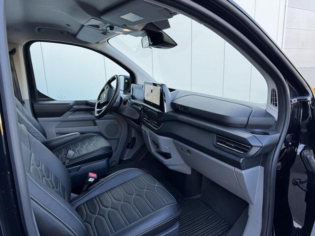 Ford TRANSIT CUSTOM 320 2.5 PHEV L2H1 Black Platinum DUBBEL CABINE | 2250 KG AHW | 1100 KG Laadvermogen | Lederen Bekleding | Stoel-Stoel | Privacy Glass |