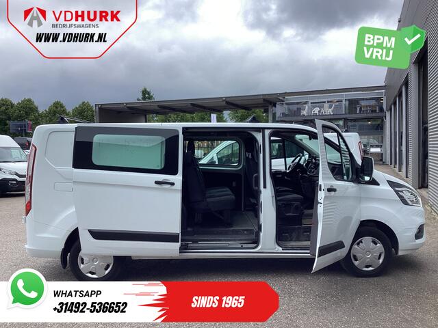 Ford TRANSIT CUSTOM 2.0 TDCI L2 Trend DC Dubbel Cabine BPM VRIJ! Stoelverw./ Carplay/ 2.7t Trekverm./ Navi/ PDC/ Cruise