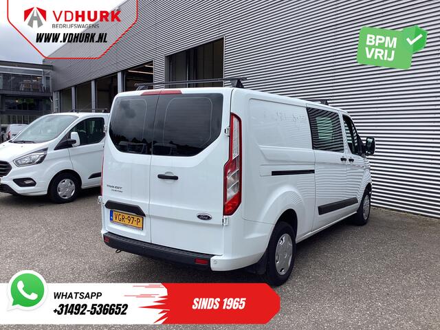 Ford TRANSIT CUSTOM 2.0 TDCI L2 Trend DC Dubbel Cabine BPM VRIJ! Stoelverw./ Carplay/ 2.7t Trekverm./ Navi/ PDC/ Cruise
