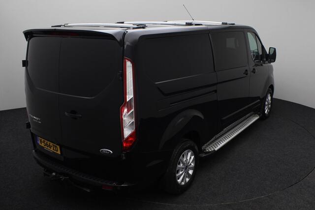Ford TRANSIT CUSTOM 300 2.0 TDCI L2H1 Limited DC 2019 | Dubbel cabine | 2x schuifdeur | Trekhaak | Airco | Cruise Control | Navigatie | Achteruitrij Camera | DAB Radio | Dakdragers | Parkeersensoren | Boekjes | 2 Sleutels | Nationale Autopas