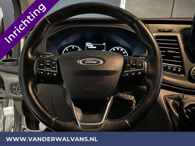 Ford TRANSIT CUSTOM 2.0 TDCI L2H1 Inrichting Euro6 Airco | Navigatie | Camera | LED | Cruisecontrol | Android Auto Parkeersensoren, Verwarmde voorruit, Stoelverwarming, Bijrijdersbank, 2800kg trekvermogen