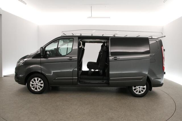 Ford TRANSIT CUSTOM 320 2.0 TDCI L2H1 Dubbele Cabine 5 Persoons 2xSchuifdeur Airco Cruise Navigatie PDC Imperiaal Trekhaak