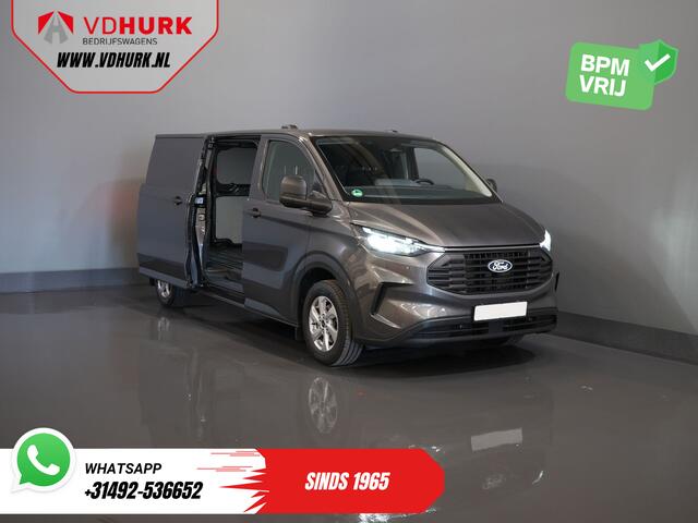 Ford TRANSIT CUSTOM 320 2.0 TDCI 136 pk Aut. L2 Trend BPM VRIJ! Garantie 3-28'/ LED/ Adapt.Cruise/ 2.7t Trekverm./ Carplay/ Camera/ Trekhaak