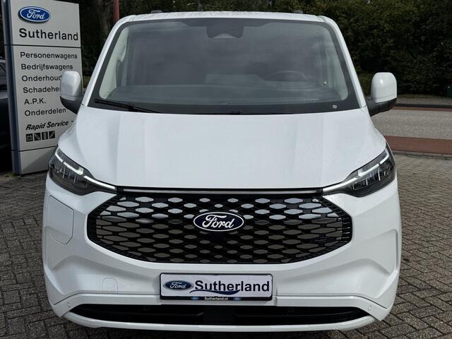 Ford TRANSIT CUSTOM e-Transit 320 L1 Limited/Titanium Elektrisch | SCI | Ford Voorraad | 65kWh 218pk | Frozen White | Dubbele zijschuifdeur | Ruit in laadschot | Ruit in rechter zijschuifdeur| Verwarmbare passagiersstoel (8-weg verstelbaar) | Inklapbare trekhaak | Centrale 