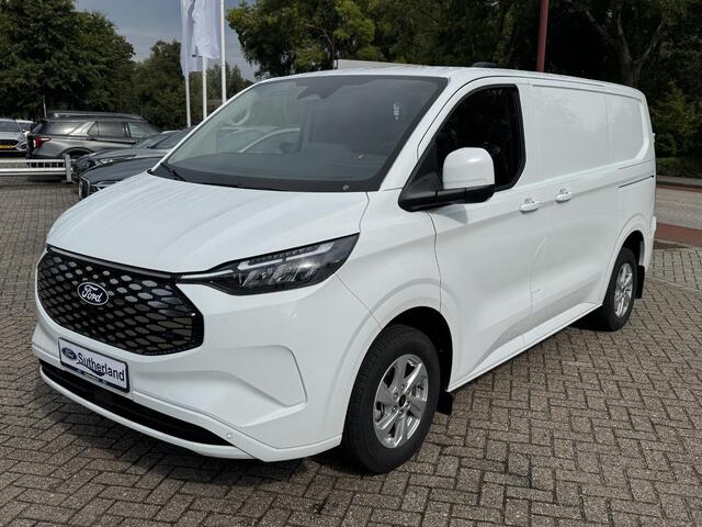 Ford TRANSIT CUSTOM e-Transit 320 L1 Limited/Titanium Elektrisch | SCI | Ford Voorraad | 65kWh 218pk | Frozen White | Dubbele zijschuifdeur | Ruit in laadschot | Ruit in rechter zijschuifdeur| Verwarmbare passagiersstoel (8-weg verstelbaar) | Inklapbare trekhaak | Centrale 