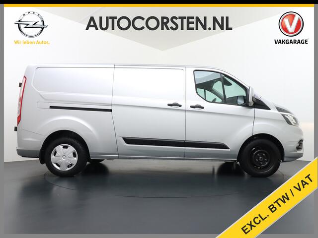 Ford TRANSIT CUSTOM 300 2.0TDCI 130PK AUTOMAAT L2H1 3-Persoons Trekhaak Camera Cruise Control DAB Pdc Trend Schuifdeur Betonplex vloer Lat om Lat Wandbetimmering 1.750KG Trekgewicht Euro 6