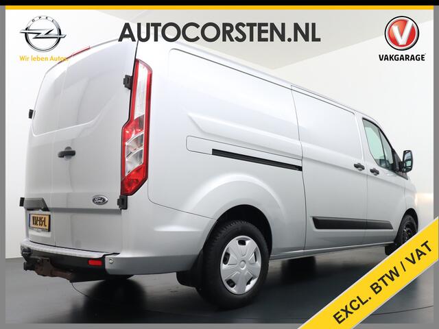 Ford TRANSIT CUSTOM 300 2.0TDCI 130PK AUTOMAAT L2H1 3-Persoons Trekhaak Camera Cruise Control DAB Pdc Trend Schuifdeur Betonplex vloer Lat om Lat Wandbetimmering 1.750KG Trekgewicht Euro 6