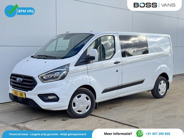 Ford TRANSIT CUSTOM 2.0 130PK Automaat L2H1 Dubbele Cabine Adaptieve Cruise Control Airco Trekhaak Stoelverwarming Parkeersensoren Navigatie Camera