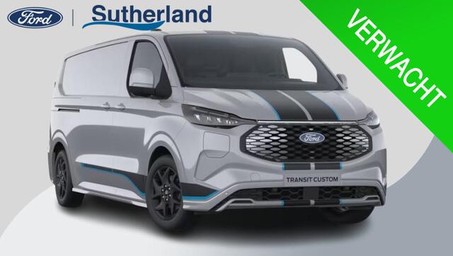 Ford TRANSIT CUSTOM E-Transit 320 L2H1 Sport 65 kWh 218pk | Ford Voorraad | Dubbele zijschuifdeur | Grote middenconsole | Trekhaakvoorbereiding | Centrale dubbele vergrendeling | 19 inch lichtmetalen Sport velgen | Driver Assistance Pack Premium | Verwarmbaar stuurwiel | 2 A