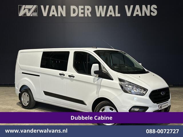 Ford TRANSIT CUSTOM 2.0 TDCI 131pk L2H1 Dubbele Cabine Euro6 Airco | 6-Zits | Navigatie | LED | Apple Carplay | Cruisecontrol Android Auto, Parkeersensoren, Stoelverwarming, Verwarmde voorruit, 2800kg trekvermogen