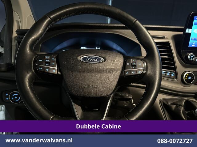 Ford TRANSIT CUSTOM 2.0 TDCI 131pk L2H1 Dubbele Cabine Euro6 Airco | 6-Zits | Navigatie | LED | Apple Carplay | Cruisecontrol Android Auto, Parkeersensoren, Stoelverwarming, Verwarmde voorruit, 2800kg trekvermogen