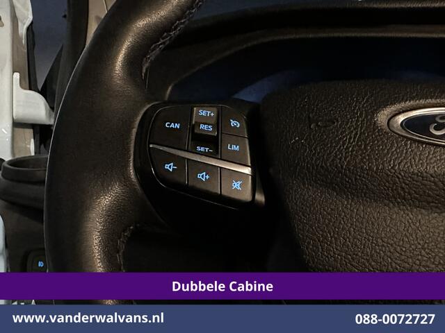 Ford TRANSIT CUSTOM 2.0 TDCI 131pk L2H1 Dubbele Cabine Euro6 Airco | 6-Zits | Navigatie | LED | Apple Carplay | Cruisecontrol Android Auto, Parkeersensoren, Stoelverwarming, Verwarmde voorruit, 2800kg trekvermogen