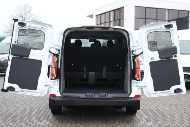 Ford TRANSIT CUSTOM E-Transit 320 L1H1 Kombi | 9 persoons | Trend | 65kWh | 160kW/218pk | Trekgewicht 2300kg | Camera | Carplay/Android | Cruise | Lease 806,- p/m