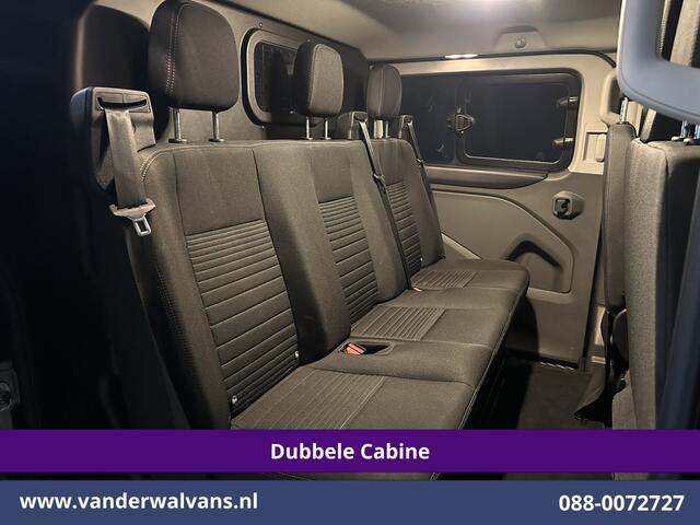 Ford TRANSIT CUSTOM 2.0 TDCI 170pk L2H1 Dubbele Cabine Euro6 Airco | 6-Zits | 2x zijdeur | Apple Carplay | LED | LM Velgen | Cruisecontrol Android Auto, Stoelverwarming, Verwarmde voorruit, Parkeersensoren, Sidebars