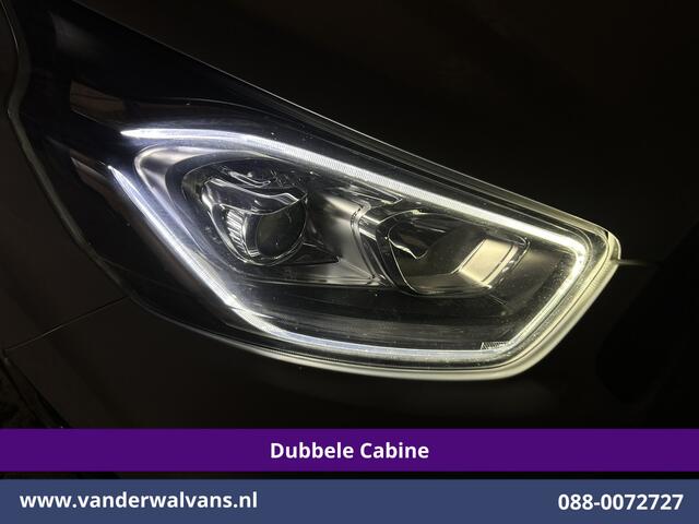 Ford TRANSIT CUSTOM 2.0 TDCI 131pk L2H1 Dubbele Cabine Euro6 Airco | 6-Zits | Navigatie | LED | Apple Carplay | Cruisecontrol Android Auto, Parkeersensoren, Stoelverwarming, Verwarmde voorruit, 2800kg trekvermogen