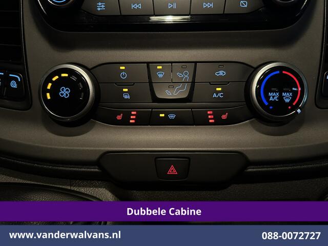 Ford TRANSIT CUSTOM 2.0 TDCI 131pk L2H1 Dubbele Cabine Euro6 Airco | 6-Zits | Navigatie | LED | Apple Carplay | Cruisecontrol Android Auto, Parkeersensoren, Stoelverwarming, Verwarmde voorruit, 2800kg trekvermogen