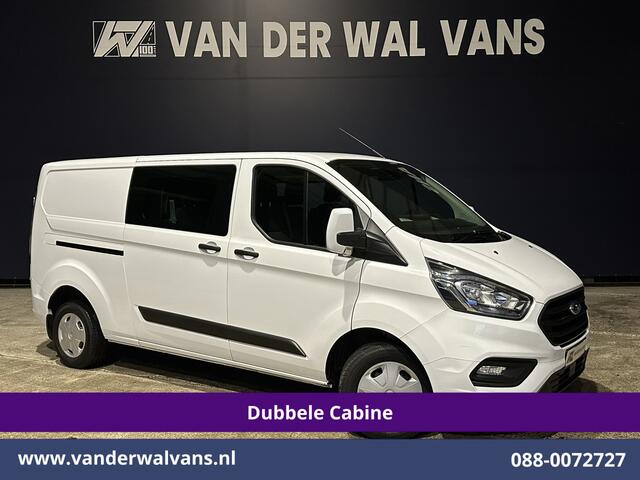 Ford TRANSIT CUSTOM 2.0 TDCI 131pk L2H1 Dubbele Cabine Euro6 Airco | 6-Zits | LED | Cruisecontrol | 2800kg trekhaak Parkeersensoren, Stoelverwarming