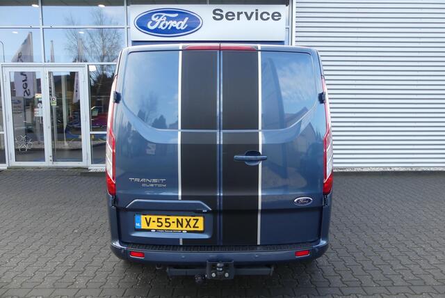 Ford TRANSIT CUSTOM 320 2.0 TDCI L2H1 Sport 5p., TREKHAAK (2.550KG), DUBBELE SCHUIFDEUR, WINTER PACK, CRUISE, AIRCO, CAMERA, PDC V&A, APPLE CARPLAY/ANDROID AUTO, BI-XENON, LANE ASSIST, DAB, 47.576KM