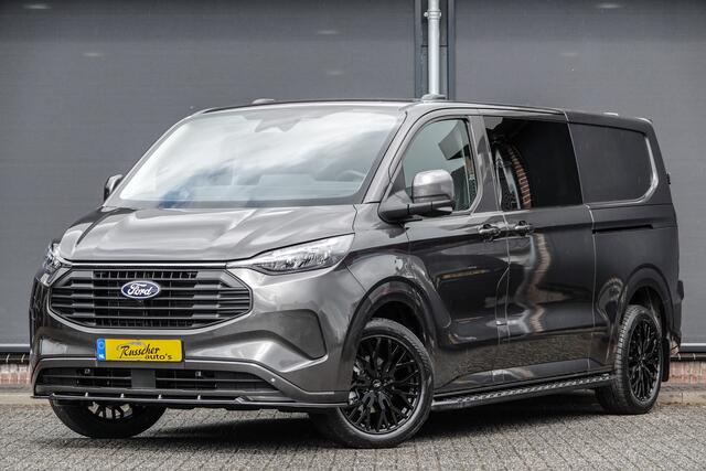 Ford TRANSIT CUSTOM L2H1 Dubbel Cabine 2.5PHEV 233Pk Aut. | Limited | Plug In Hybrid | 360° Camera | 2x Schuifdeur | Spoilerpack | 19'' | Magnetic Grey