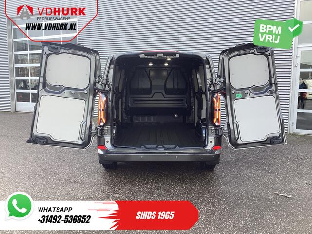 Ford TRANSIT CUSTOM E-Transit 340 71 kWh 218 pk 340 km WLTP L2 Limited 2x Elek.Schuif/ 2.3t Trekverm./ Snellader/ Matrix LED/ B&O/ Adapt.Cruise/ Standkachel/ Carplay/ 360 Camera