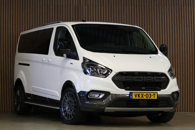 Ford TRANSIT CUSTOM 320 2.0 TDCI 170 PK L2H1 Active DC | Dubbel Cabine | ACC | BLIS | Elek stoelen | CarPlay | Camera | Navigatie | Stoelverwarming | L+R Schuifdeur | Glaslook panelen | Trekhaak | 5-Zitter | Nieuwe APK | NAP Logisch
