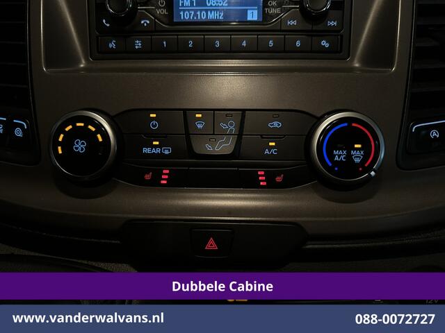 Ford TRANSIT CUSTOM 2.0 TDCI 131pk L2H1 Dubbele Cabine Inrichting Euro6 Airco | 5-Zits | Imperiaal | 2800kg Trekhaak | LED Cruisecontrol, Stoelverwarming, Parkeersensoren, Achterklep