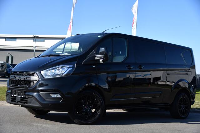 Ford TRANSIT CUSTOM 320 2.0 TDCI L2H1 Limited DC Black Edition Camera, Cruise, Carplay, 130pk, Stoelverwarming, 2 x Schuifdeur, Trekhaak, Multimedia, Automaat, Uniek!
