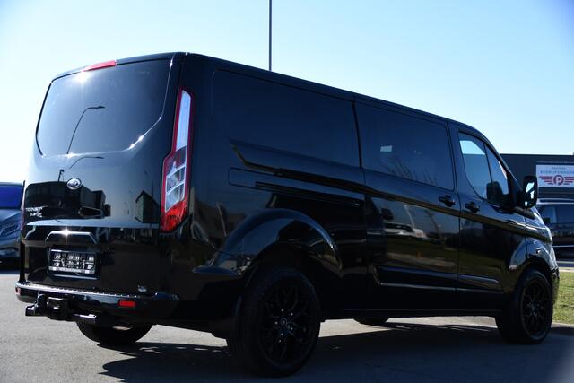 Ford TRANSIT CUSTOM 320 2.0 TDCI L2H1 Limited DC Black Edition Camera, Cruise, Carplay, 130pk, Stoelverwarming, 2 x Schuifdeur, Trekhaak, Multimedia, Automaat, Uniek!