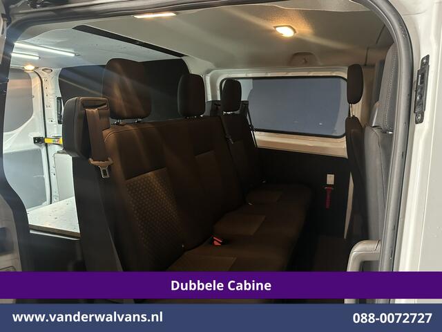Ford TRANSIT CUSTOM 2.0 TDCI 130pk L2H1 Dubbele Cabine Euro6 Airco | 6-Zits | Camera | LED | Cruisecontrol | Trekhaak Android Auto, Verwarmde voorruit, Stoelverwarming, Parkeersensoren, Dakdragers