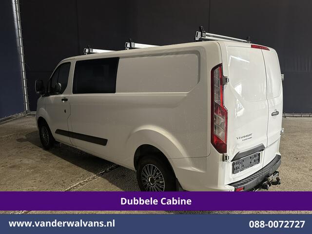 Ford TRANSIT CUSTOM 2.0 TDCI 130pk L2H1 Dubbele Cabine Euro6 Airco | 6-Zits | Camera | LED | Cruisecontrol | Trekhaak Android Auto, Verwarmde voorruit, Stoelverwarming, Parkeersensoren, Dakdragers