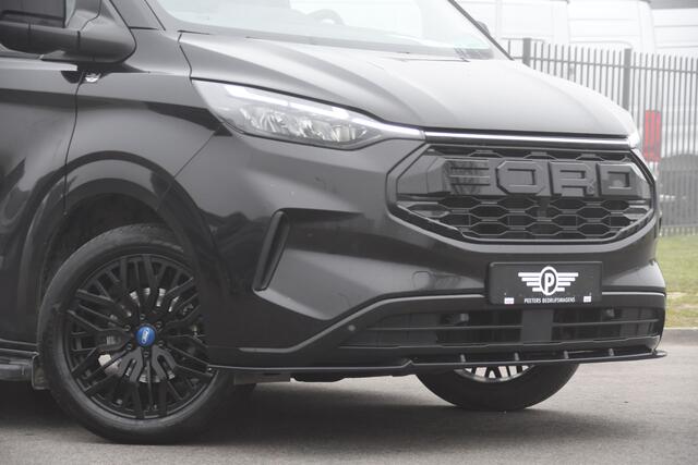 Ford TRANSIT CUSTOM 300 2.0 TDCI L2H1 Black Edition Limited Cruise, Camera, Carplay, LED, 2 x Schuifdeur, Multimedia, Trekhaak, 170pk, Stoelverwarming, Automaat, Uniek!