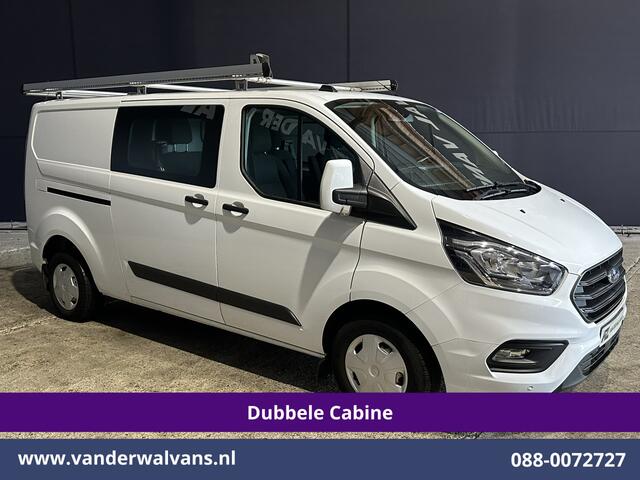 Ford TRANSIT CUSTOM 2.0 TDCI 131pk L2H1 Dubbele Cabine Euro6 Inrichting Airco | 5-zits | LED | Imperiaal Cruisecontrol, Stoelverwarming, Parkeersensoren