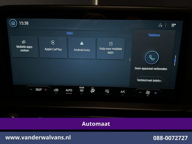 Ford TRANSIT CUSTOM 2.0 TDCI 136pk Automaat L1H1 Fabrieksgarantie Euro6 Airco | Camera | LED | Apple Carplay Android Auto, Cruisecontrol, Verwarmde voorruit, Parkeersensoren, Bijrijdersbank