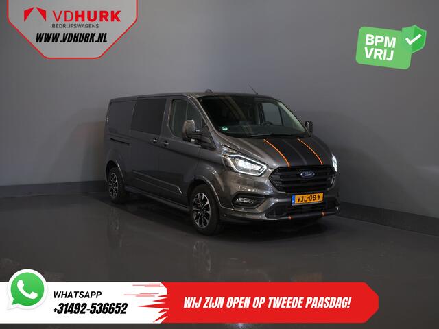 Ford TRANSIT CUSTOM 2.0 TDCI 185 pk L2 Sport DC Dubbel cabine/ NL Auto/ Bi-Xenon/ 2xSchuifdeur/ 2.8t Trekverm./ Carplay/ Stoelverw./ Airco/ Navi/ Cruise/ Camera/ LMV/ PDC