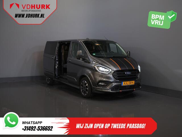 Ford TRANSIT CUSTOM 2.0 TDCI 185 pk L2 Sport DC Dubbel cabine/ NL Auto/ Bi-Xenon/ 2xSchuifdeur/ 2.8t Trekverm./ Carplay/ Stoelverw./ Airco/ Navi/ Cruise/ Camera/ LMV/ PDC