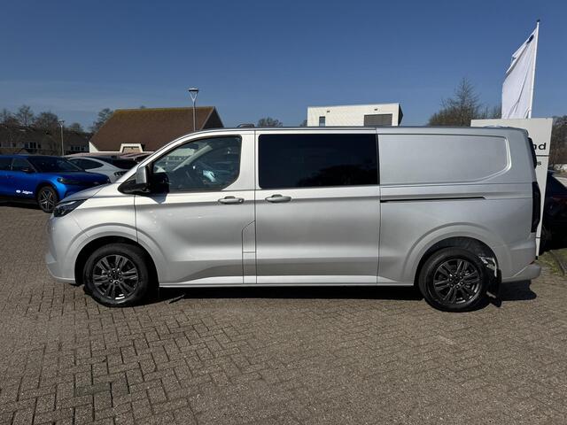 Ford TRANSIT CUSTOM 320 2.5 PHEV L2H1 Limited DC |SCI| Dubbele cabine | Dubbele schuifdeur | 360 graden camera | Adaptieve cruise control | 8-weg verstelbare en verwarmbare passagiersstoel | Inklapbare trekhaak | 17 inch velgen | AGM accu | Reservewiel | 12V aanlsuitpunt