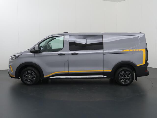 Ford TRANSIT CUSTOM 320 | 2.0 TDCI | L2 H1 | TRAIL | DUBBEL CABINE | LEDEREN BEKLEDING | DUBBELE ZIJSCHUIFDEUREN | PARKEERCAMERA | DODEHOEK DETECTIE | ADAPTIEVE CRUISE | APPLE CARPLAY / ANDROID AUTO | STOELVERWARMING | STUURWIELVERWARMING