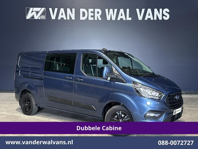 Ford TRANSIT CUSTOM 2.0 TDCI 131pk L2H1 Dubbele Cabine Euro6 Airco | 6-zits | Camera | LED | 2800kg Trekhaak | LM Velgen | Cruisecontrol, Android Auto, Verwarmde Voorruit, Parkeersensoren, Bijrijdersbank